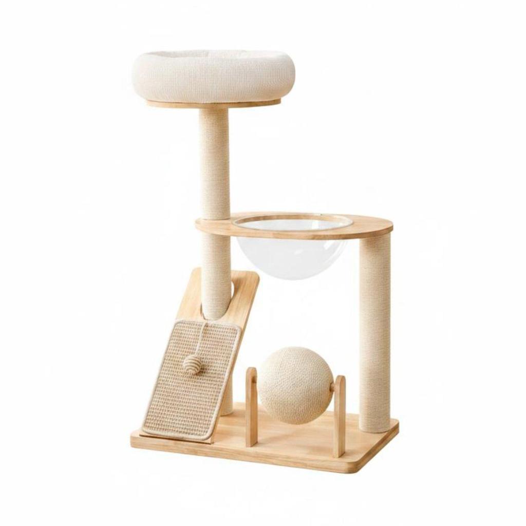 Wooden Cat Vertical Space-Saving Climber Design Animal