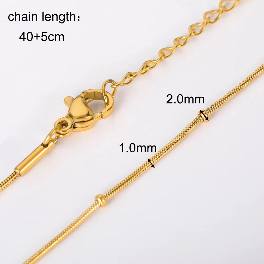 10pcs/Lot 45cm Stainless Steel 304 Link Necklace For Women Jewelry Making Accessories Diy Handmade Supplies Golden Silvery Chain