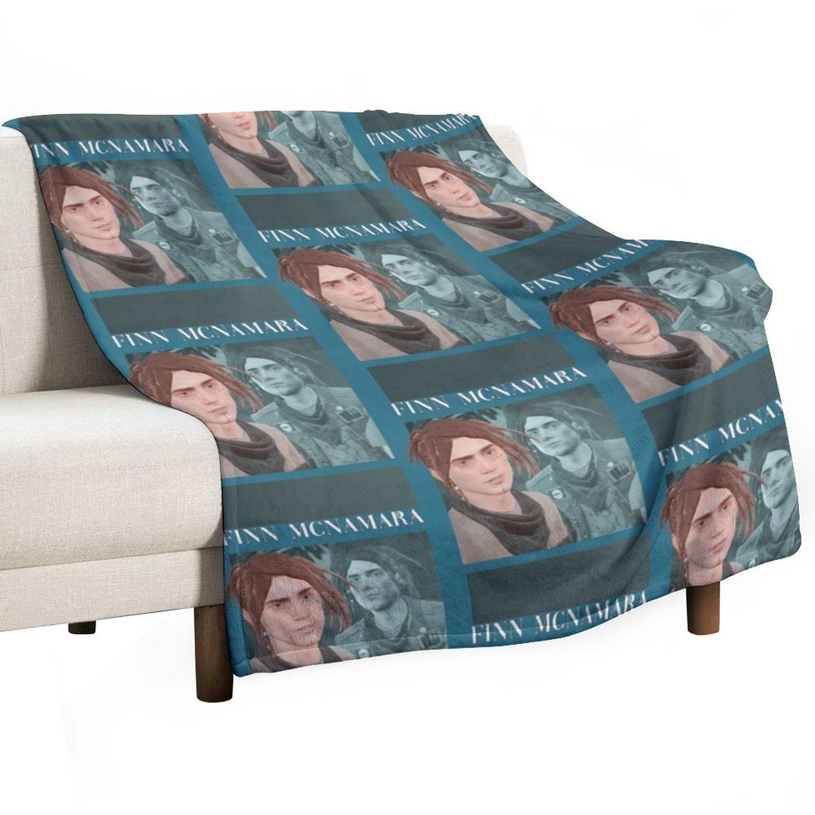 Finn McNamara Vintage Throw Blanket Flannel Comforter Thermals For Travel Soft Plush Plaid Blankets 30x40in