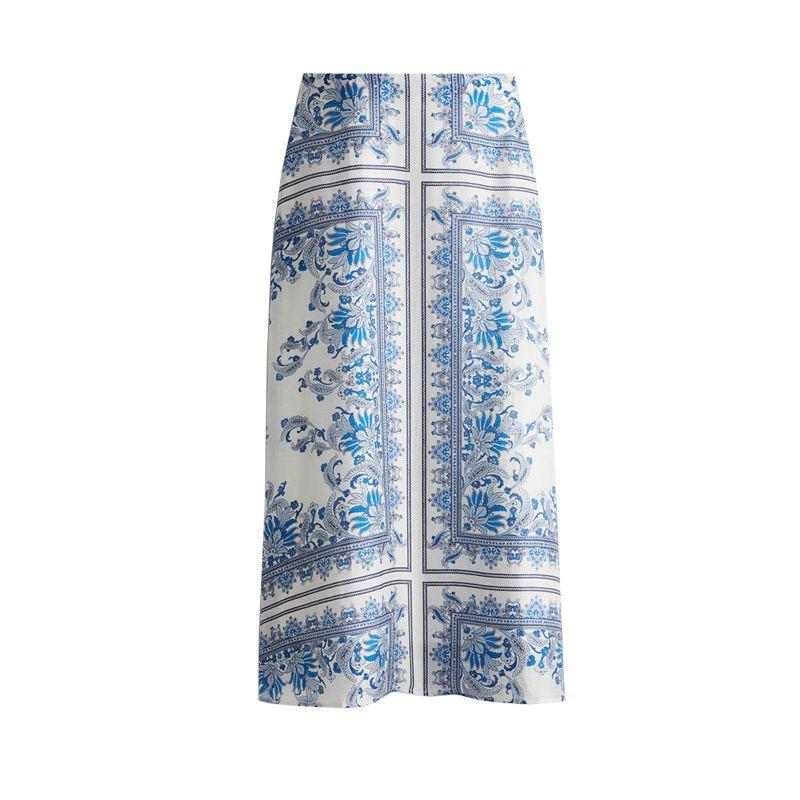 

Summer New Women clothes Loose Version Lyocell Blended Fluffy Profile High Waist Half Body Long dress 1284672 White L