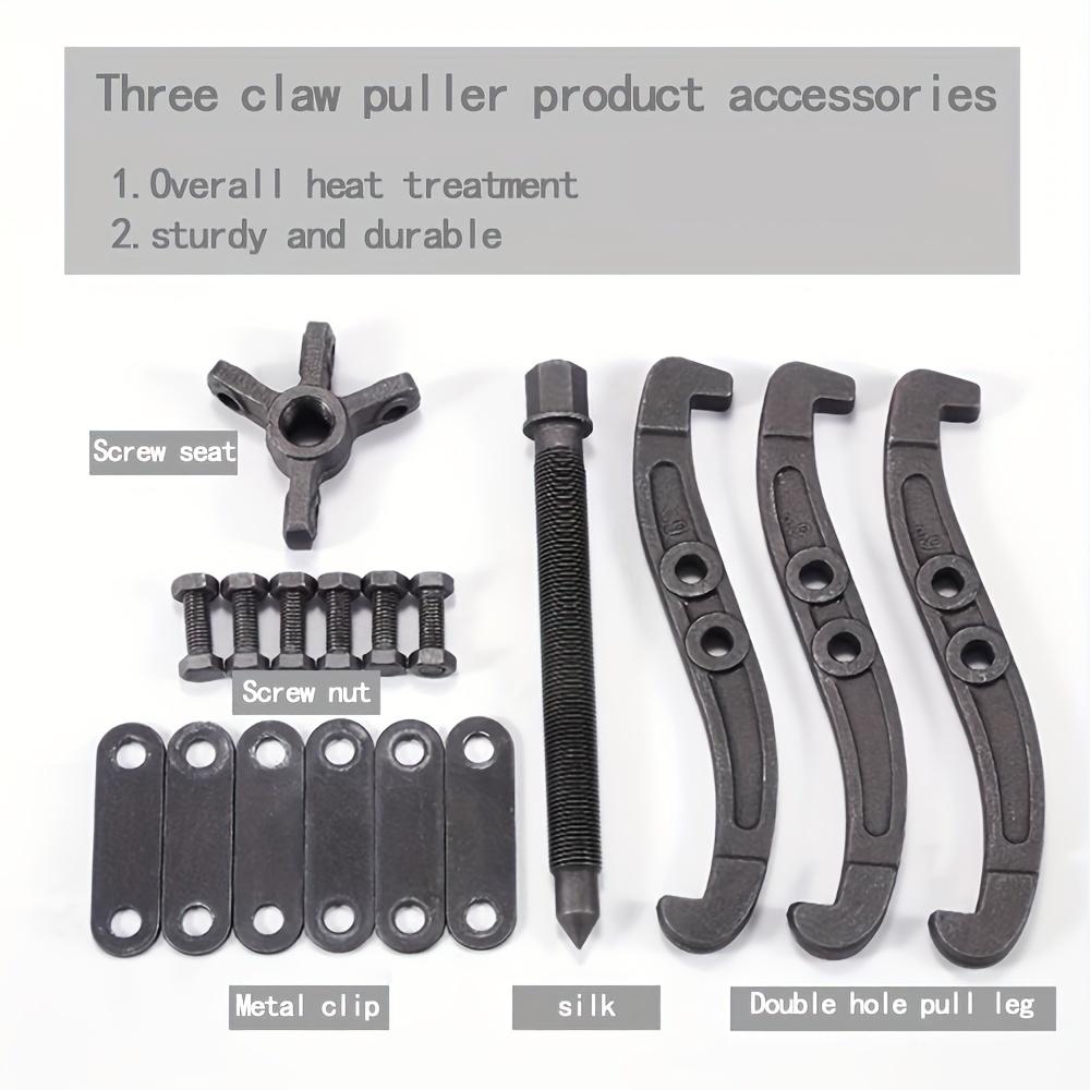 1-pack Three-jaw Code Puller Bearing Extractor Car Wheel Hub Removal Tool Multifunctional Triangular Bearing Puller Hand Tool