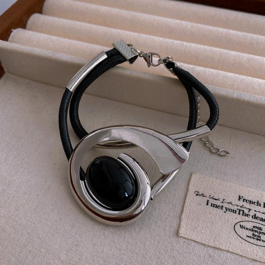 

Овальные спиральные двухслойные серьги-ожерелье, простые и модные, с чувством дизайна цепочка на ключицу, нишевый набор украшений для женщин