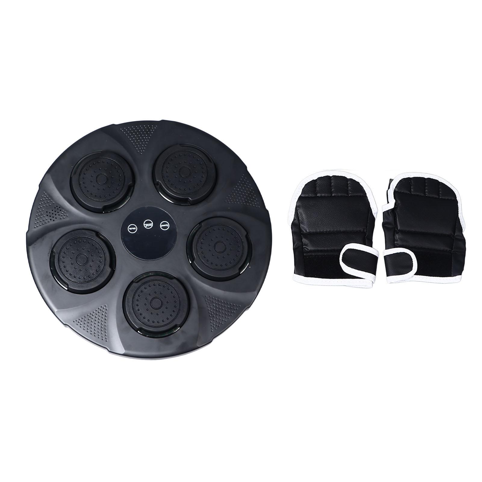 

Music Boxing Machine Black Wall Mounted Bluetooth with Adult Gloves Music Boxing Training Equipment for Home Fitness