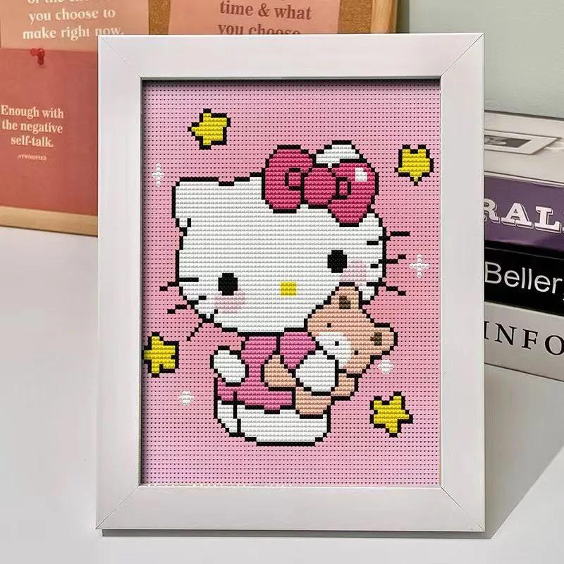 Kuromi Cartoon Diamond Painting Kit: Peace & Joy DIY Gift for Students and Kids.