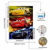 DIY Diamond Painting Three Racing Cars Cross Stitch Kit Mosaic Art Diamond Painting Full Circle Diamond Home Decoration