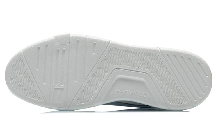 Li Ning Wave Superwave Lo Slip Resistant Breathable Lightweight Abrasion Resistant Skateboard Shoes Women's White Blue AECR004-3