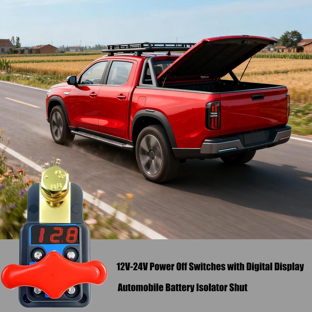 Car Battery Power Cut 12V-24V Digital Display Power Control Switches Automobile Battery Isolator Shut For Long-Term Parking