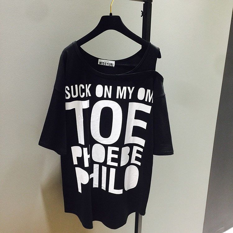 

Футболка с короткими рукавами размера 200 фунтов, женская, толстая, летняя, новый нишевый дизайн, свободная тонкая блузка без бретелек с лямкой на бретельках M чёрный