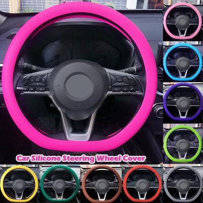 19 Color Car Silicone Steering Wheel Cover For Men And Women Summer Fashion Sweat Absorbent Non-slip Handle Cover General T R9Y9