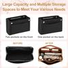 uxcell Luggage Organizer Insert with Snap Closure, Multi-Function Compartment, Portable Felt Bag Insert, Dome Shaper for Satchels, Totes, and