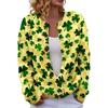 LXF-YK52 Crew Neck Cardigan St. Patrick's 3D Printed Sweater New Knitted European beautiful woman
