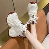 Mode 10CM Damen Chunky Sneakers Neu 2024 Herbst Hohe Plateau Mesh Dad Shoes Damen Casual Trainer Sneakers Dicke Sohle Vulkanisierte Schuhe