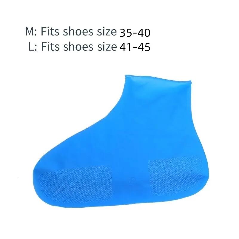 WaterProof Shoe Covers Unisex Shoes Protectors Reusable Non-Slip Rain Boot Overshoes Walking Shoes Accessories