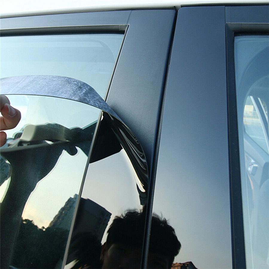 For Kia Forte 2019-2021 PC Side Door Window Center Pillar Post Cover Trim Black