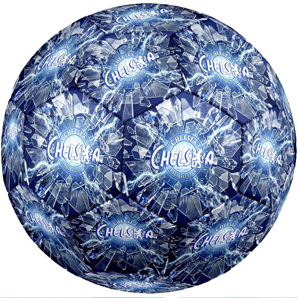 Chelsea FC Theme Soccer Ball Size 5 Soccer Ball Soft Touch Professional Training Football for Outdoor Sports