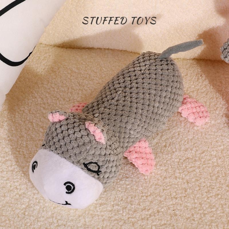 Lovely Rabbit Toy Squeak Stuffed Animal Rabbit Sound Maker for Fun Indoor Dogs Chewing Training Toy Animal Theme