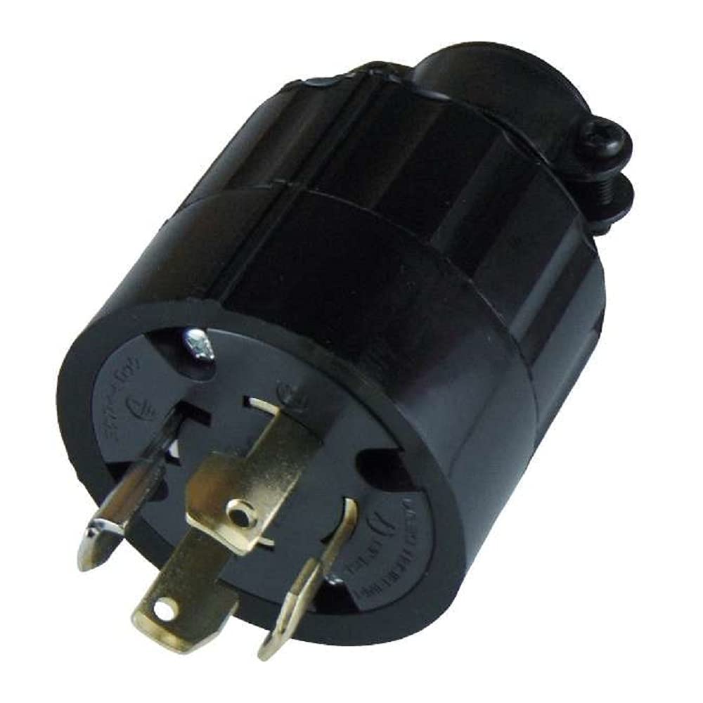 

American Electric 4322R Hook-Type Rubber Plug, Grounded, 3P, 30A, 250V