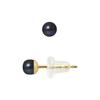 Earrings - Pearls & Colors - Black Cultured Pearls 3-4 Mm - Yellow Gold 9 Cts - 2-year Warranty