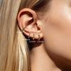 Exquisite Minimal Cubic Zircon Hoop Earrings, Metal Small Huggie Earrings for Women, Hypoallergenic Fashion Piercing Jewelry