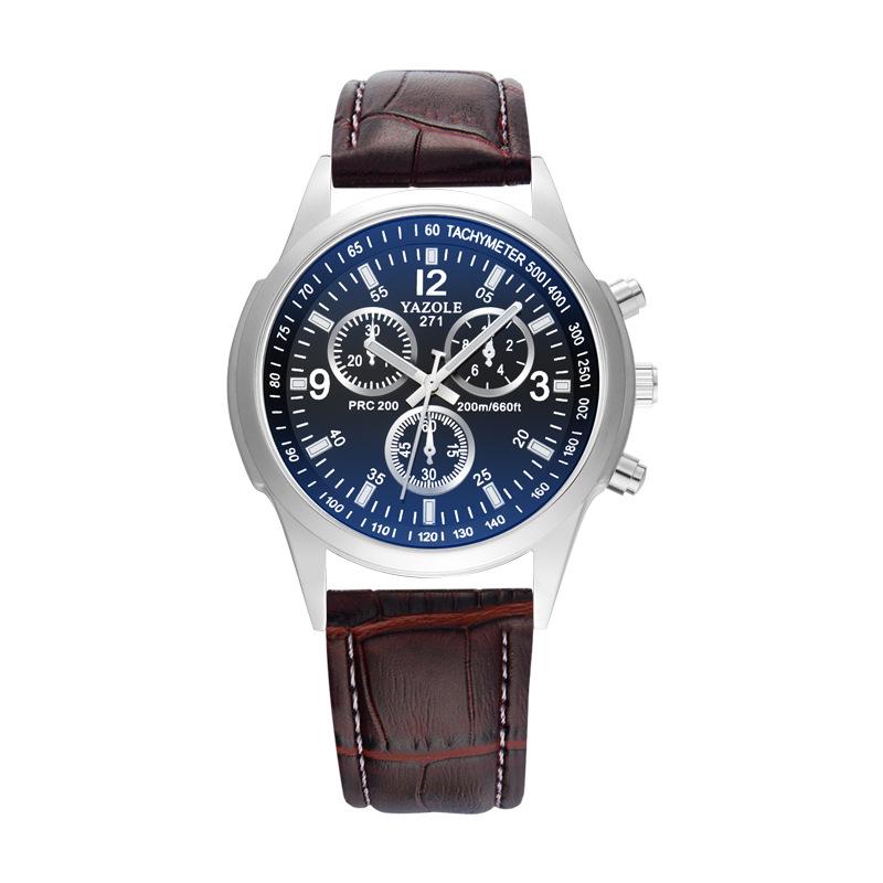Top Brand New Steel Band Male Student Luminous Business Blue Light Waterproof Men's Watch Men's Wrist Watch