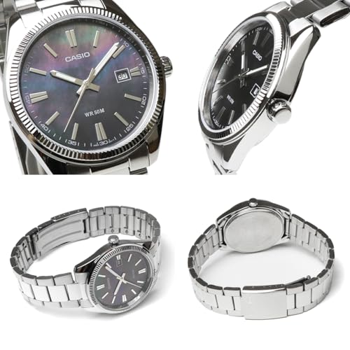 Casio Casio Standard Analog Men's Watch MTP-1302DS-1A Black Pearl Date Calendar Simple Business W...