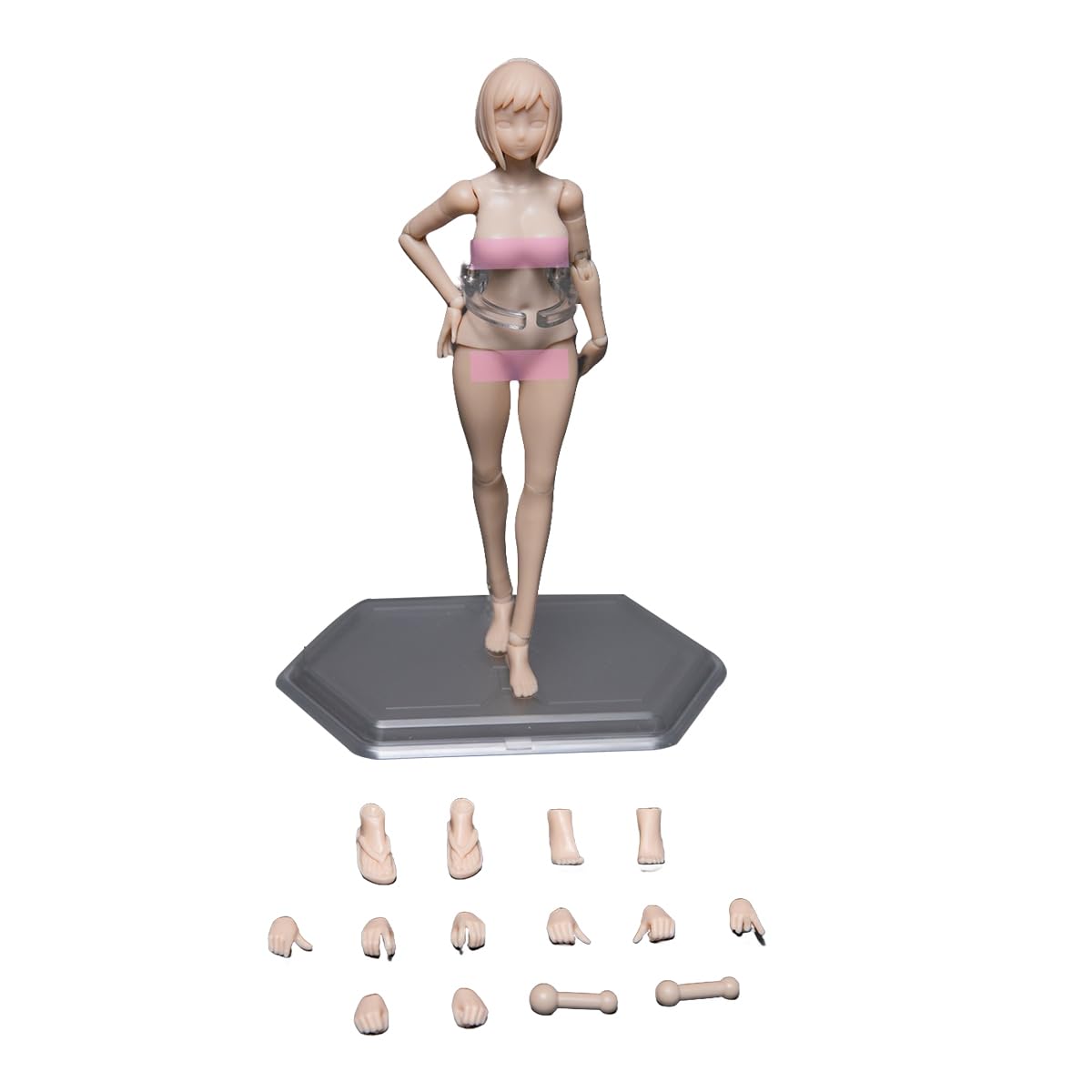 

HiPlay 86TOYS Scale XL Fair Scale Female Super Articulation 1/12 Semi-Seamless Body, Bust, Skin, T86-ST06-A, 1/12 Body,