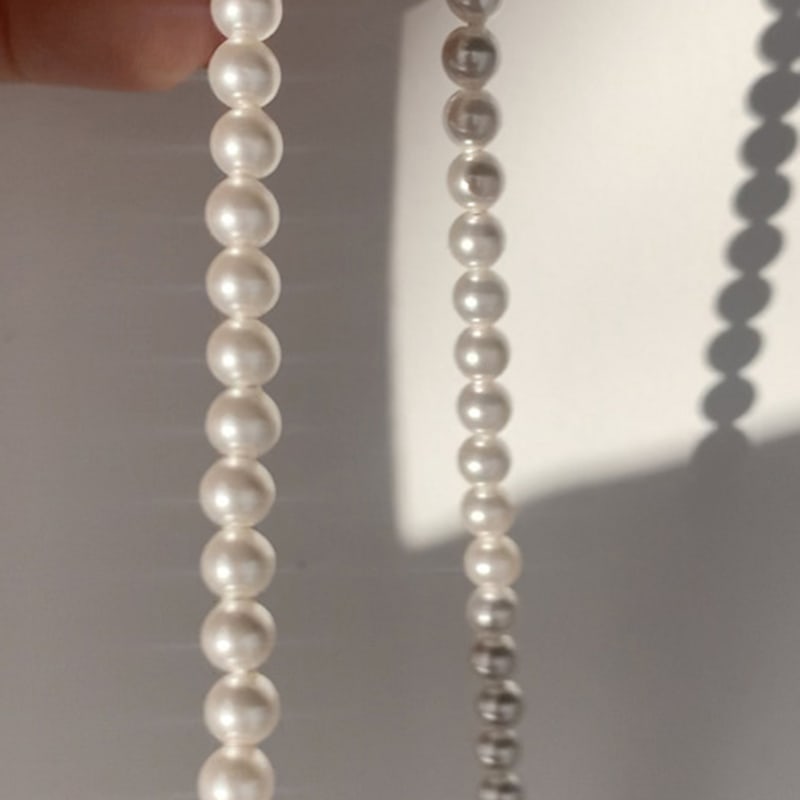 Modernlike 14k Gold Pearl Necklace 4mm