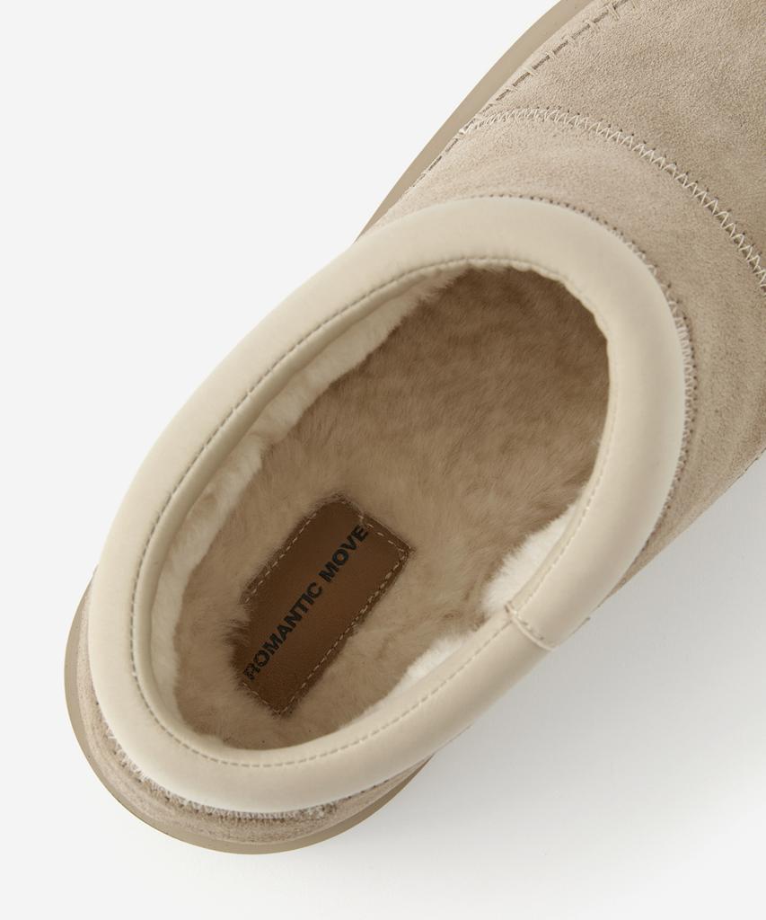 Romantic Move Croco Winter Shoes R24U003 (Beige Suede)
