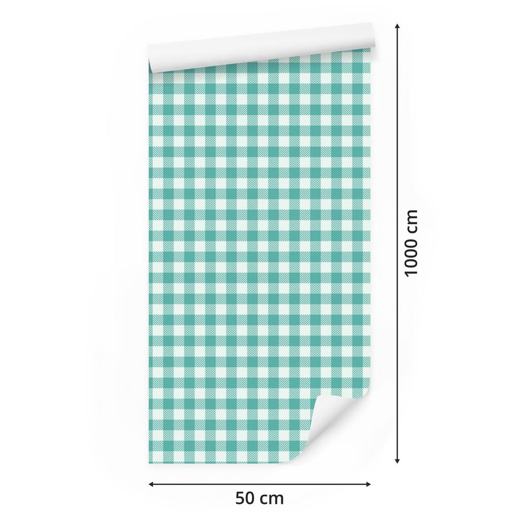 Mint fabric pattern wallpaper, clear detail for living room and bedroom 50x1000
