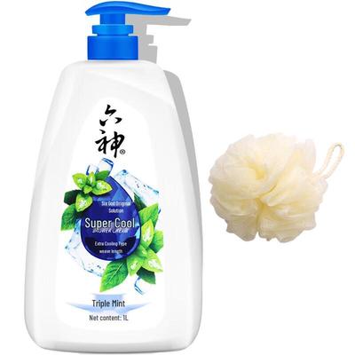 Liu Shen Super Cooling Body Wash (1L) with Loofah