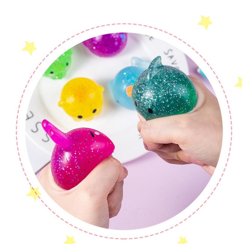 Kawaii Animal Soft Cute Fun Sensoriale Antistress Squeeze Toys Spugnoso Mochi Fidget Toys Appiccicoso Antistress Palla per Bambini