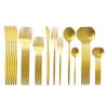 30Pcs Matte Black Gold Cutlery Set Stainless Steel Dinnerware Knife Dessert Fork Spoon Dinner Silverware Party Tableware Set