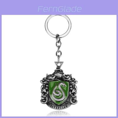 Harry Potter Keychain With House Crest Symbols Gold Alloy For Collectors Fans