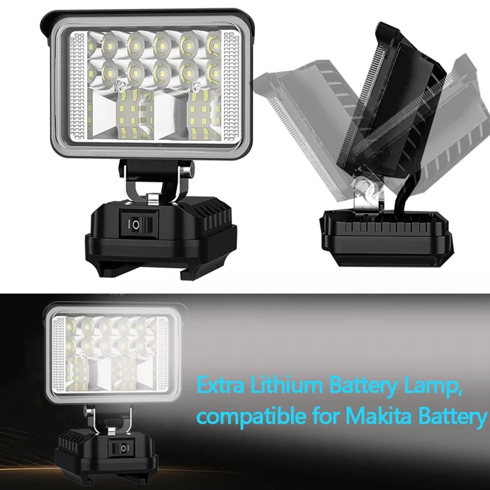 3/4/5/8Inch Waterproof Direct Flood Lights For Makita 18V Cordless Work Light USB Garage Workshop Camping Emergency Lights
