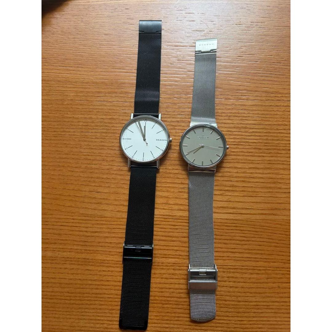 Used SKAGEN Watch Set of 2 Mesh Belt