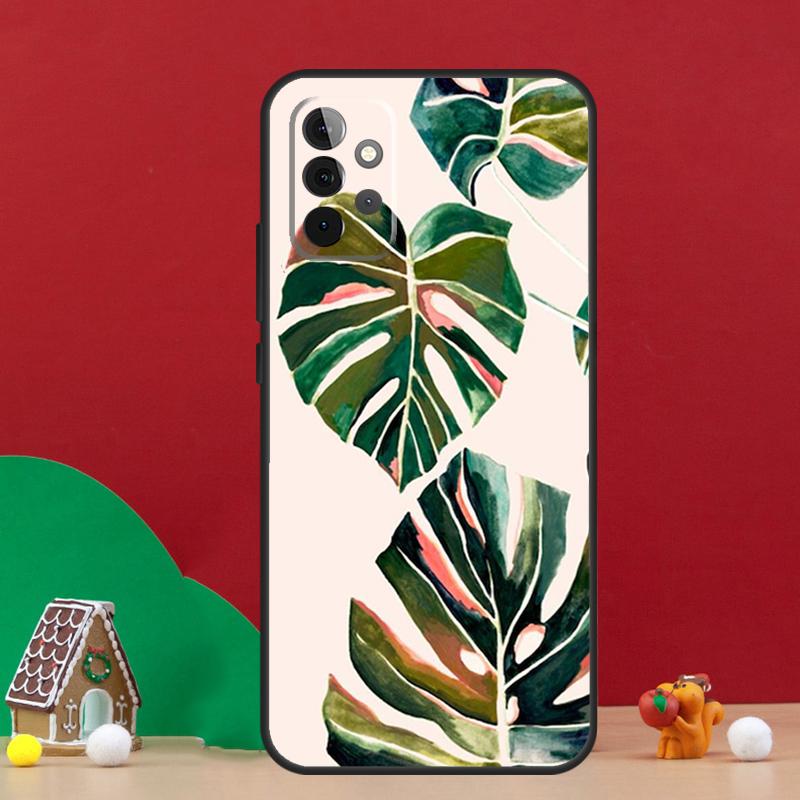 

Leaves Monstera Green Case For Samsung Galaxy A55 A52 A32 A12 A33 A06 A16 A26 A36 A56 A15 A53 A13 A34 A54 A14 A17 Samsung A22 5G