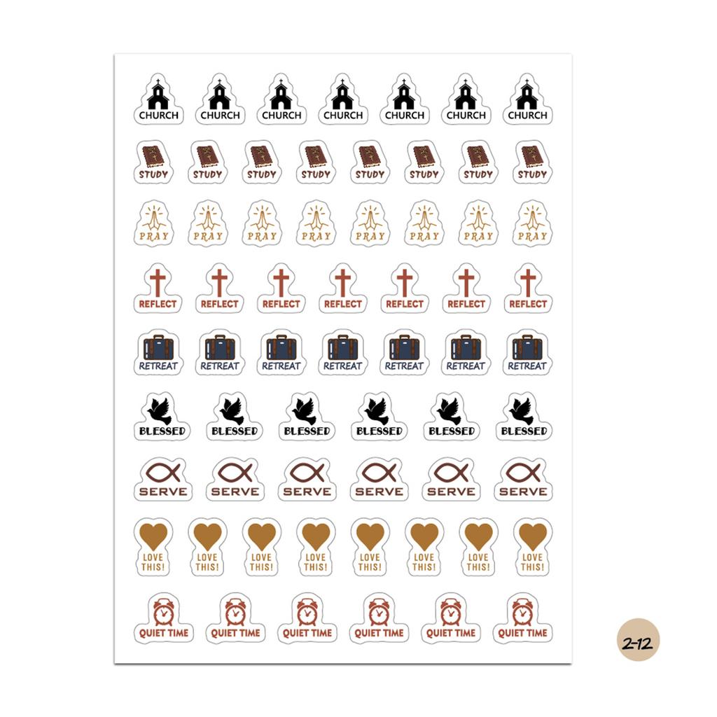 12 листов, стикер-планировщик Essentials, еженедельный, ежедневный стикер, планировщик, липкие заметки для DIY