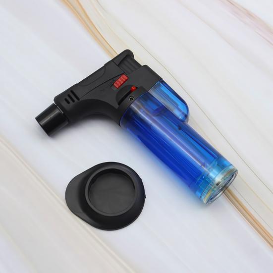 Kitchen Torch Windproof Refillable Plastic Security Lock Butane Torch for Camping