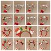Plush LED Christmas Headband Glowing Elk Hair Hoop Glitter Antlers Headband Party Dress Up Hair Band Glowing New Year Headband