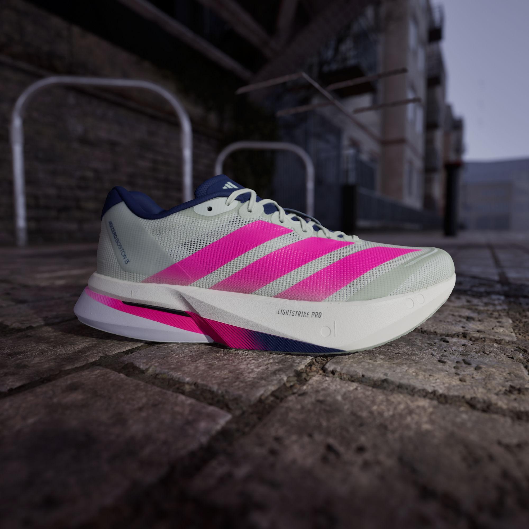 adidas Adizero Boston 13 Linen Green Shock Pink 40.5