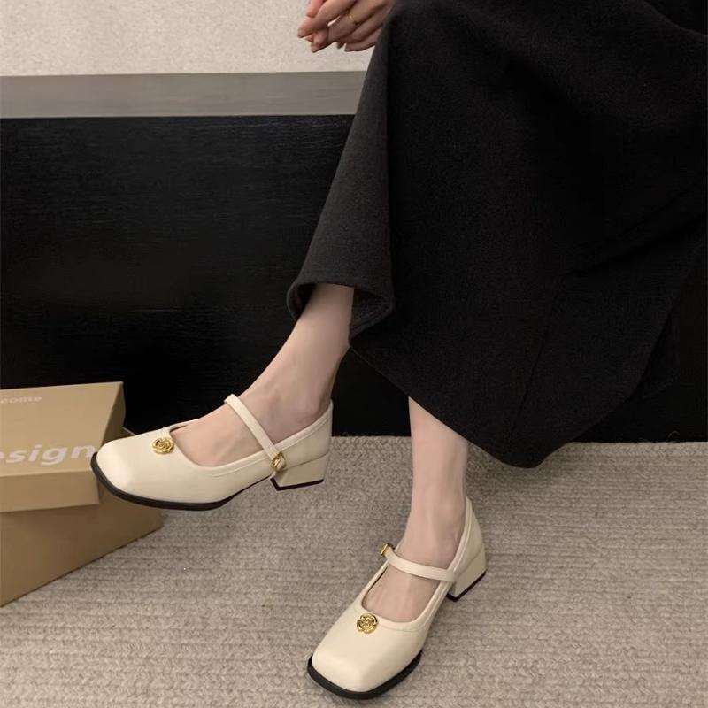 

2024 Spring Autumn New Style Flat Heel Polyurethane Women s Shoes With Lace-Up Closure And Platform Versatile Mary Jane Shoes 40 белый