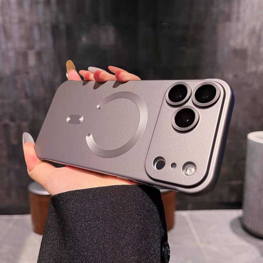 Prabangi metalizuota danga, padengta galvaniniu būdu, skirta Magsafe belaidžio įkrovimo dėklui iPhone 17 Air 16 15 14 13 12 11 Pro Max matinis PC berėmis dangtelis