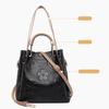 Women Bucket Bag Luxury Designer Handbag Vintage Embossed Faux Leather Tote Bag for Women Large Capacity Female Shoulder Bag Crossbody Bag