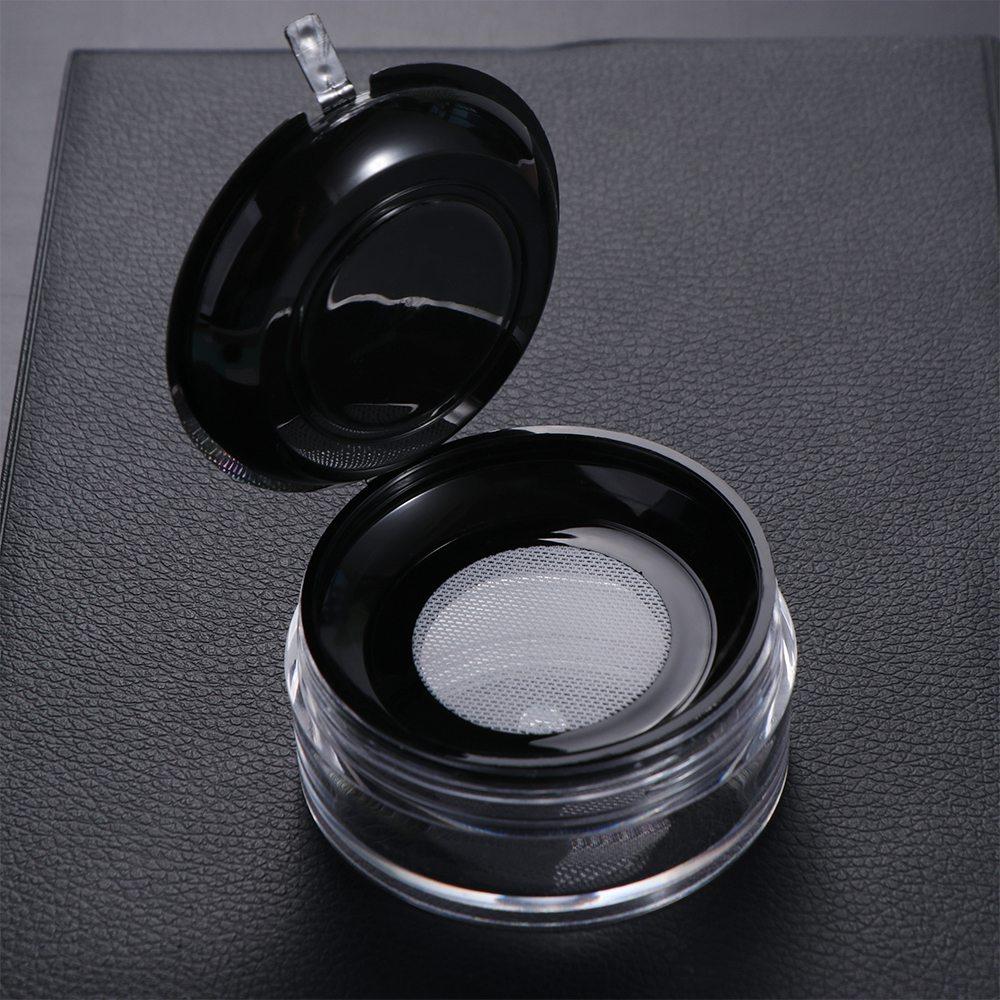 With Puff Sifter Loose Powder Pot Travel Makeup Jar Empty Powder Case Plastic Cosmetic Container