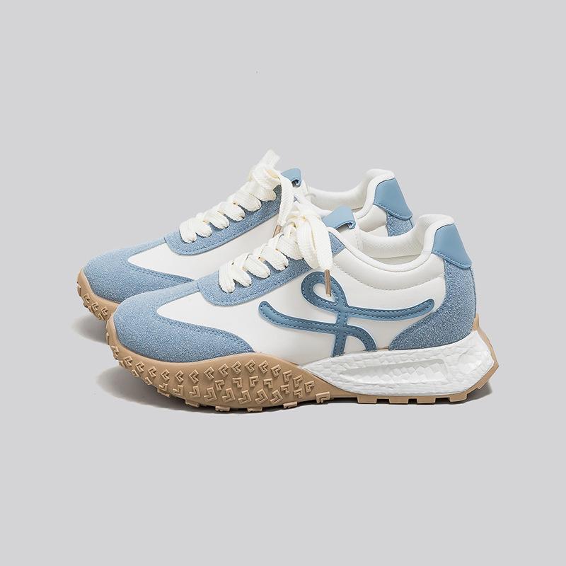 Fashion Women's Leisure Sports Shoes Non Slip Comfortable PU Leather Sneakers Lace Up Increased Height Design Casual Shoes Zapatos Mujer