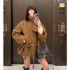 Hepburn Textured Woolen Stand Collar Coat - Petite Size, 2025 Autumn/Winter Collection