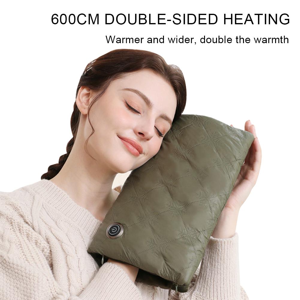 Electric Hand Warmer Electric Heated Gloves 3 Heating Level Heated Hand Muff USB Charging Soft Heating Mitts for Winter