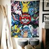Pokémon Egg Hatch Wall Hanging Printed Fabric Blanket Decorative Tapestries for Bedroom Living Room Home Decor