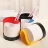 Porta-canetas com 2 Compartimentos, Recipiente de Armazenamento de Papelaria de Plástico Destacável, Caixa Organizadora Decorativa de Lápis para Mesa de Escritório em Casa