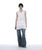 Partimento Woman Hooded Ruffle-Hem Tunic Dress_White